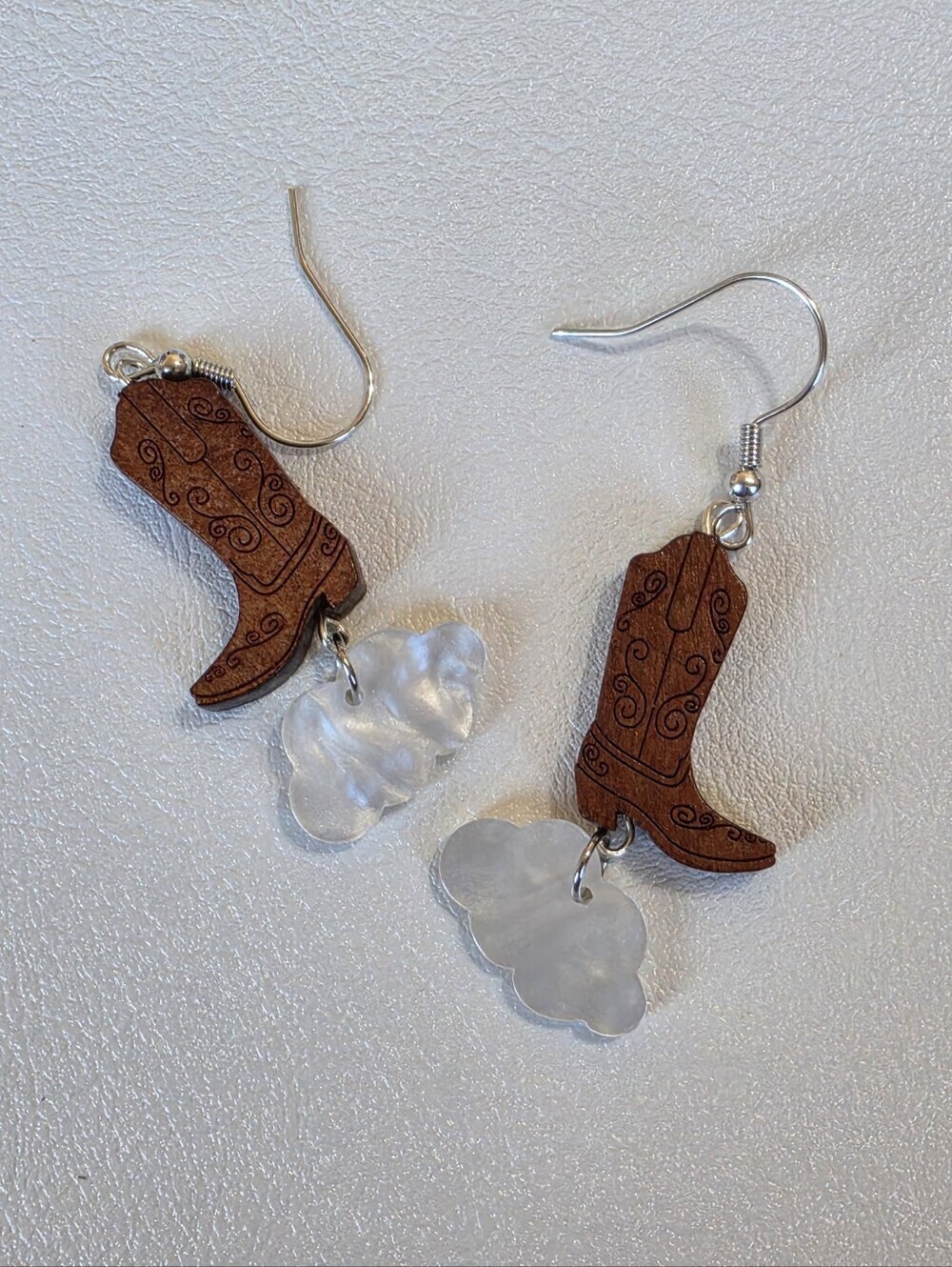 Handcrafted Cowboy Boot & Cloud Earrings